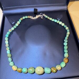 Authentic Golden Dragon Turquoise Beaded Necklace